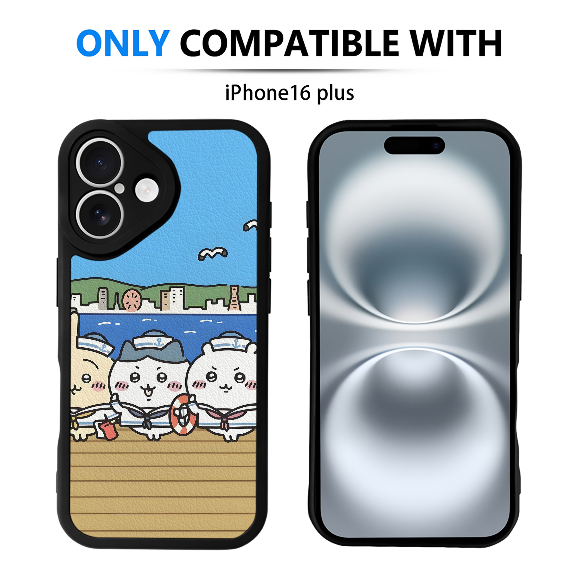 （画像用） ちいかわ Chii-kawa 【iPhone 16シリーズ対応】シリコンスマホケース（レザー調） 材質：シリコン